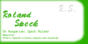 roland speck business card